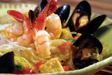 Singapore Noodle (Coconut Curry Seafood)